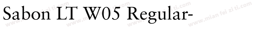 Sabon LT W05 Regular字体转换
